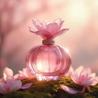 دانلود عکس با کیفیت شیشه ادکلن صورتی عکس حرفه ای عطر و ادکلن