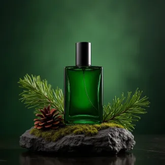 دانلود عکس ادکلن با شیشه سبز عکس حرفه ای عطر و ادکلن