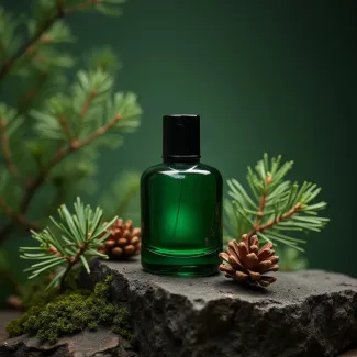 تصویر حرفه ای ادکلن مردانه روی سنگ عکس حرفه ای عطر و ادکلن