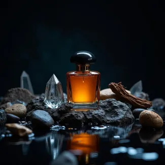 عکس ادکلن کنار الماس درخشان عکس حرفه ای عطر و ادکلن