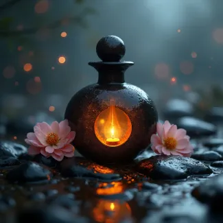 عکس ادکلن با قوطی مشکی سنگی عکس حرفه ای عطر و ادکلن