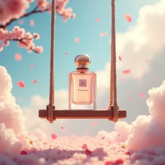 عکس با کیفیت ادکلن روی تاب عکس حرفه ای عطر و ادکلن