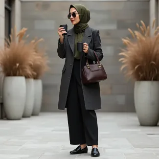 عکس زن با مانتو پاییزه پوشیده عکس حرفه ای مانتو فروشی