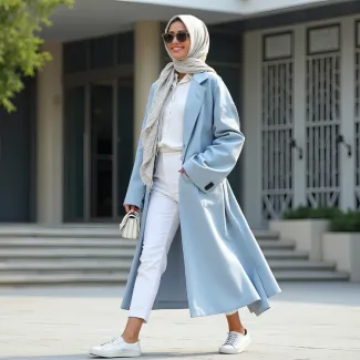 عکس مدل ترنچ کت بلند زنانه عکس حرفه ای مانتو فروشی
