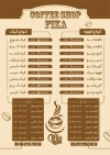 طرح لایه باز منو کافه شامل عکس فنجان قهوه