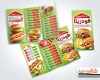 دانلود طرح منو بروشور ساندویچی دارای وکتور همبرگر و ساندویچ