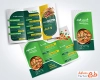 فایل لایه باز منو بروشوری پیتزا فروشی دارای عکس همبرگر و پیتزا