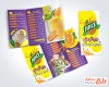 نمونه منو بروشوری آبمیوه بستنی شامل عکس میوه