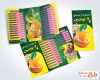 طرح لایه باز بروشور منو بستنی فروشی شامل عکس آبمیوه