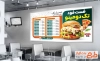 فایل لایه باز منو فست فود شامل عکس همبرگر و سیب زمینی