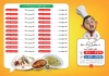 فایل لایه باز منو بروشوری رستوران شامل عکس غذای ایرانی و لیست قیمت غذا