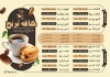 طرح لایه باز منو کافه شامل عکس فنجان قهوه