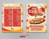 طرح منو پیتزا فروشی شامل عکس پیتزا جهت چاپ منو فست فود و لیست قیمت ساندویچ و فست فود