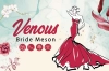 دانلود فایل لایه باز کارت ویزیت مزون لباس عروس شامل وکتور عروس جهت چاپ کارت ویزیت مزون عروس