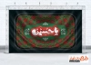 دانلود طرح بنر کتیبه پشت منبر محرم دارای تایپوگرافی یا حسین