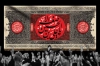 بنر پشت منبر شیرخوارگان حسینی شامل تایپوگرافی یا علی بن الحسین الاصغر