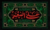 بنر پشت منبری همایش شیرخوارگان حسینی شامل خوشنویسی شعر باز این چه شورش است