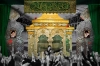 طرح بنر سه بعدی ضریح امام حسین شامل خوشنویسی یا امام حسین