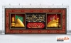 طرح بنر سه بعدی محرم لایه باز شامل عکس حرم امام حسین و حضرت عباس