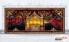 طرح آماده بنر سه بعدی حرم امام حسین شامل عکس گنبد و گلدسته امام حسین