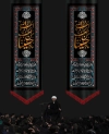طرح کتیبه محرم لایه باز شامل خوشنویسی احب الله من احب حسینا