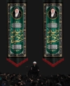 طرح کتیبه عمودی محرم و شهید رئیسی با طرح اسلیمی