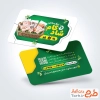 طرح آماده کارت ویزیت مرغ و ماهی فروشی با تم سبز با فرمت PSD و قابل ویرایش