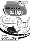 طرح ریسو مرغ و ماهی جهت چاپ تراکت سیاه و سفید تبلیغاتی مرغ و ماهی فروشی