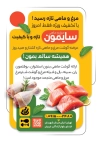 طرح تراکت مرغ و ماهی شامل عکس مرغ و ماهی