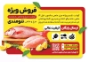 طرح تراکت خام مرغ و ماهی شامل عکس مرغ و ماهی