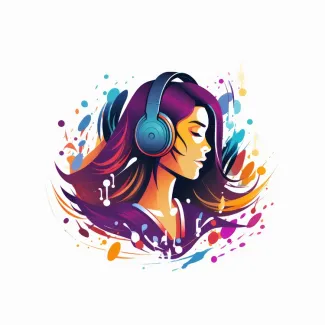 عکس با کیفیت زن در حال موسیقی گوش دادن عکس حرفه ای موسیقی