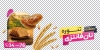 طرح استیکر شیشه نان فانتزی شامل عکس نون باگت با فرمت PSD و قابلیت ویرایش