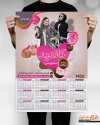 تقویم خام مانتو سرا شامل عکس مدل زنانه جهت چاپ تقویم پوشاک بانوان 1402