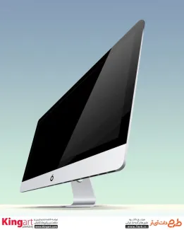 قالب لایه باز موکاپ iMac به صورت لایه باز با فرمت psd جهت پیش نمایش مانیتور روی میز