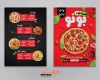 طرح منو فست فود شامل وکتور پیتزا جهت چاپ منو فست فود