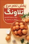 طرح کارت ویزیت psd فروشگاه تخم مرغ شامل عکس موادغذایی