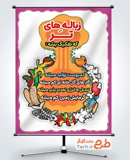 دانلود پوستر تفکیک زباله با قابلیت ویرایش المان ها