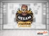 فایل psd استیکر خام آرایشگاه مردانه شامل تصویرسازی مدل مرد