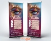 طرح بنر ایستاده کاشت مژه شامل عکس مدل زن