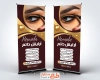 طرح لایه باز استند آرایش دائم شامل عکس مدل زن