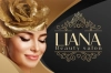 طرح لایه باز کارت ویزیت آرایشگاه زنانه شامل تصویرسازی مدل زن