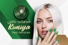 کارت ویزیت لایه باز مرکز کاشت ناخن شامل عکس مدل زن