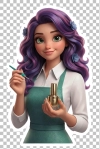 طرح کارت ویزیت برش خاص خدمات کاشت ناخن شامل عکس ناخنکار