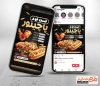 طرح پست و استوری فست فود شامل عکس پیتزا