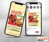 طرح پست و استوری فینگر فود ویژه شب یلدا شامل عکس پیتزا