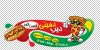 طرح استیکر فست فود شامل عکس پیتزا با فرمت PSD و قابل ویرایش