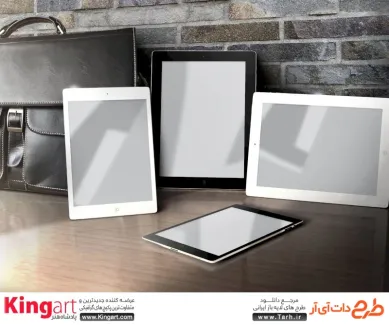 دانلود موکاپ رایگان صفحه نمایش تبلت به صورت لایه باز با فرمت psd جهت پیش نمایش صفحه iPad