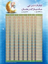 بنر اوقات شرعی رمضان شامل جدول اوقات شرعی ماه رمضان