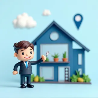 عکس آدمک با خانه کوچک عکس حرفه ای املاک