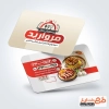 کارت ویزیت قابل ویرایش رستوران شامل عکس ظرف غذای ایرانی